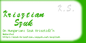 krisztian szuk business card